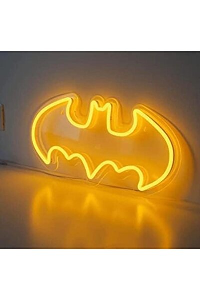 Slasa Batman LED Neon Light with 6mm Acrylic Base 31x41 cm Yellow Gaming Room...