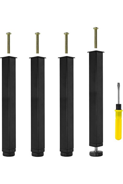 Dreamark Set of 4 Slatted Base Metal Bed Feet Screw in Height Adjustable from...