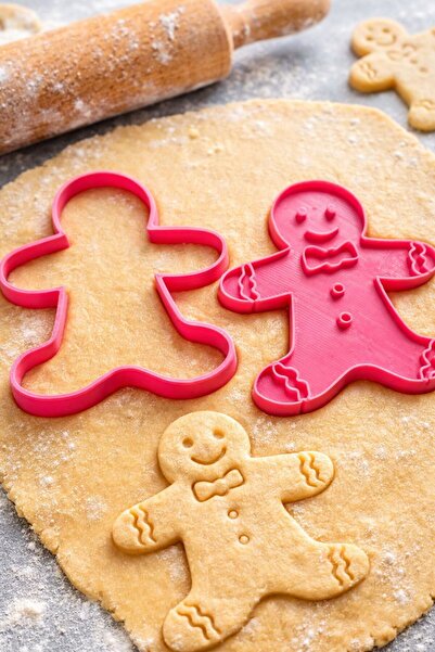 YAHO OYUNCAĞIN DOĞAL HALİ Cookie Man Cookie Mold – 2 Piece Set Cutter and Sta...
