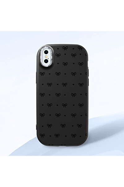 Hontinga iPhone XS Compatible Camera Protected Black Soft Silicone Phone Case...