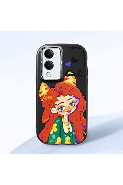 Hontinga حافظة هاتف من السيليكون الناعم باللون الأسود متوافقة مع كاميرا Vivo ...