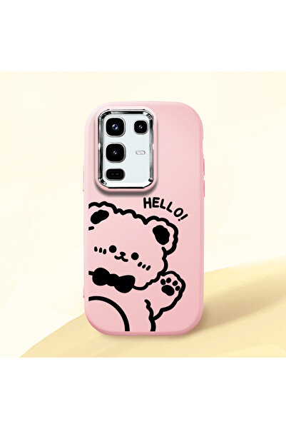 Hontinga حافظة هاتف من السيليكون الناعم باللون الوردي متوافقة مع كاميرا Infin...