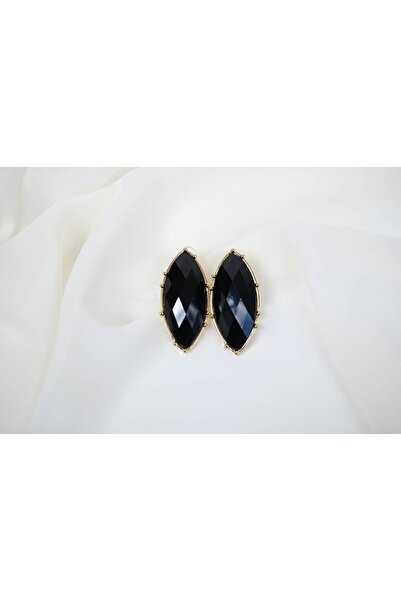 ATELİER TUĞBA BKP091 أقراط ماركيز حجرية بلون أحمر داكن (طول 40 ملم)