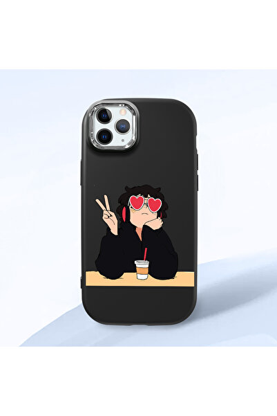 Hontinga iPhone 11 Pro Compatible Camera Protected Black Soft Silicone Phone ...