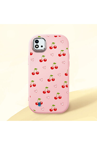 Hontinga حافظة هاتف من السيليكون الناعم باللون الوردي متوافقة مع كاميرا Realm...