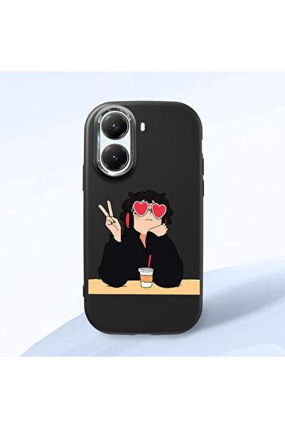 Hontinga Poco X7 Pro Compatible Camera Protected Black Soft Silicone Phone Ca...