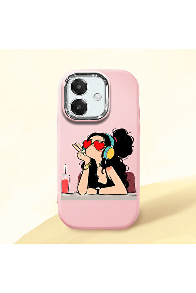 Hontinga حافظة هاتف من السيليكون الناعم باللون الوردي متوافقة مع كاميرا أوبو ...