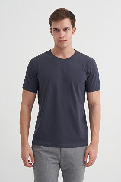 Cazador Men's Anthracite Crew Neck T-Shirt 46180