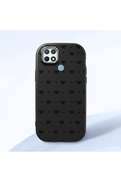 Hontinga حافظة هاتف من السيليكون الناعم باللون الأسود متوافقة مع كاميرا أوبو ...