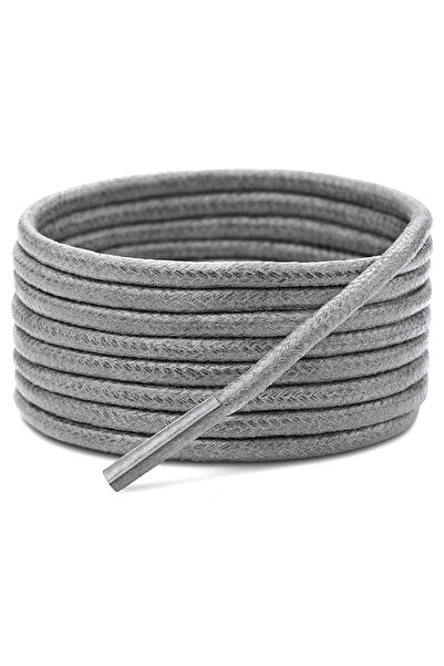 ipekbazaar 150 cm Round Waxed Laces, Sports Classic Shoelaces, 1 Pair, Gray