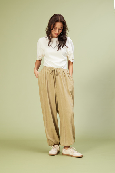 Nisan Linen Mixed Balloon Pants