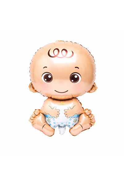 Parti dolabı Blue Baby Foil Balloon, Newborn Baby Boy Baby Shower Party Ballo...