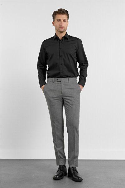 İmza Füme Yan Cep slim fit elastic Pantaloni clasici 1003255180