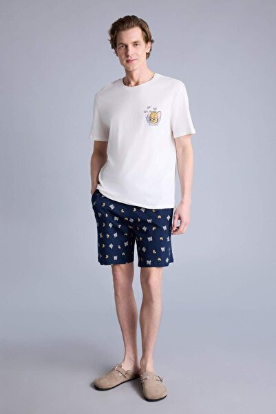 DeFacto طقم توم وجيري عادي بأكمام قصيرة مكون من قطعتين H2607AX26SP