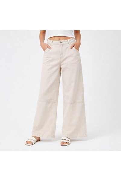 ALEXANDERGARDI COLECȚIE SPECIALĂ PANTALONI DIN DENIM CU CRAC LARG DETALIAT