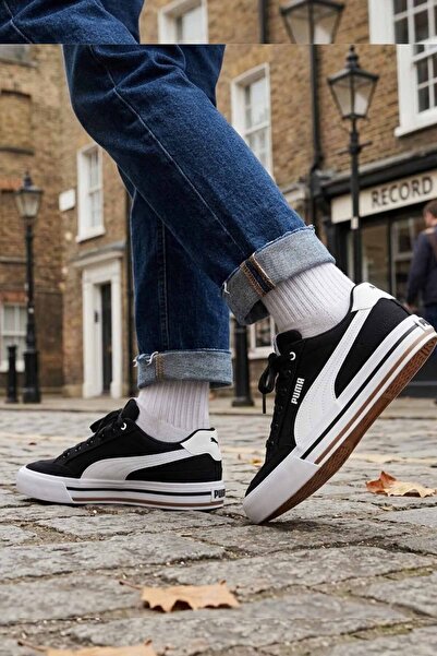 Puma C-Skate Canvas Men's Black Sports Shoes - Comfortable Daily Wear Sneakers