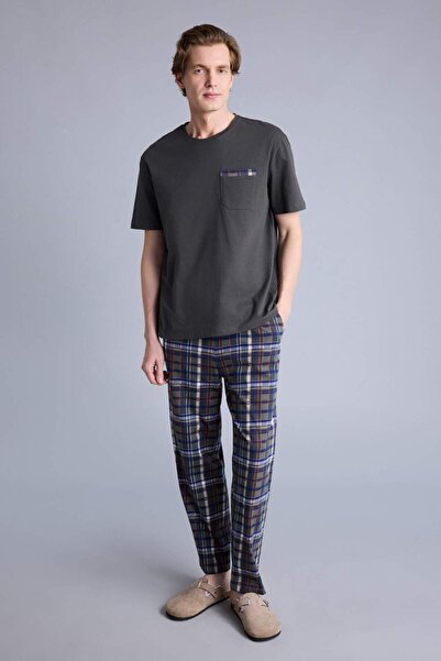 DeFacto طقم قصير الأكمام من قطعتين بمقاس عادي H3281AX26SP