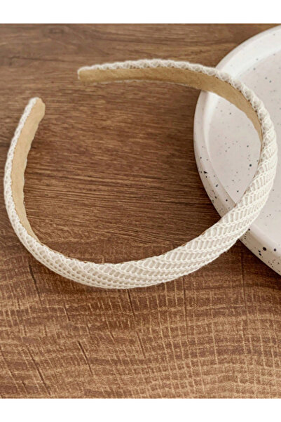 Take Two By Styli White Textured Headband