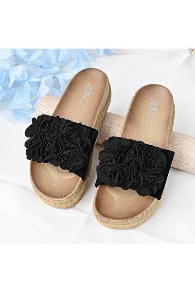 Tmall Women's Casual Slippers, Made of ecological suede, PD1088, Black