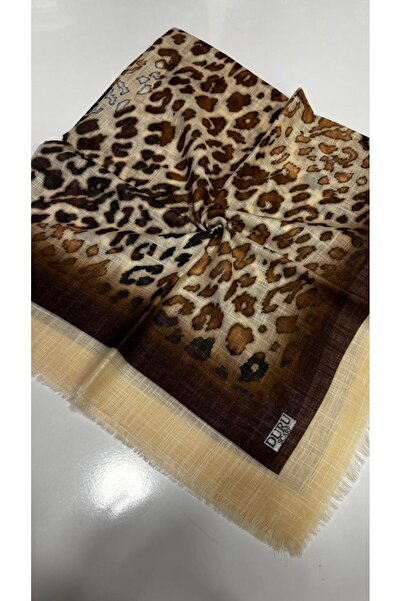 LORENDA Leopar Desenli Flamlı Yazma