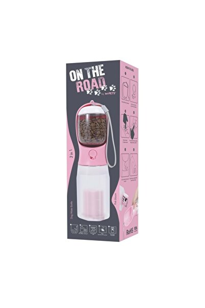 ON THE ROAD 3İN1 KÖPEK SEYAHAT SULUĞU 600ML PİNK