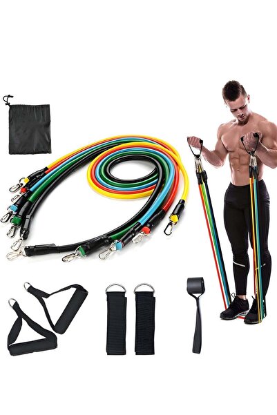 ONLYMAY مجموعة أحزمة مقاومة مضادة للانقطاع، مزودة بمقابض، ومثبت للباب، ومشد ل...