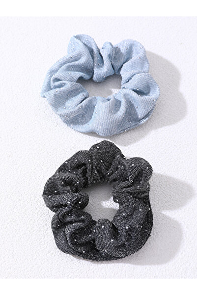 Take Two By Styli Pack of 2 - Textured Sparkling Hair Ties