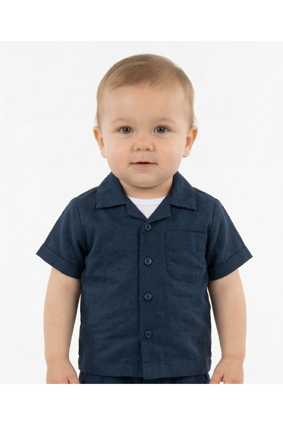 MARCO DONATELI Boys Linen Shirt S/S, 18M