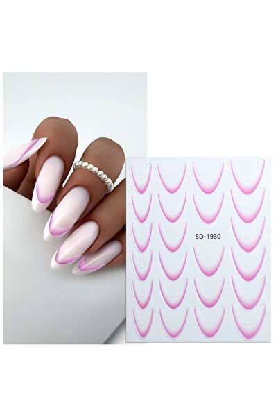 delis Френски стикери за нокти Marquise, STICKER66, Розов