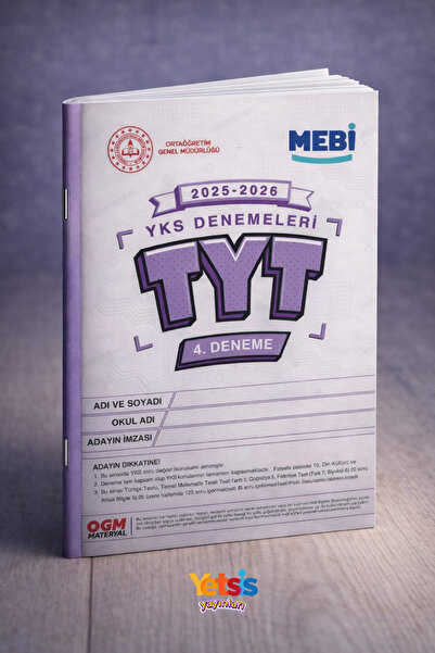 Yetsis Yayınları MEBİ TYT Deneme Sınavı 4. Deneme Renkli Birebir Basım