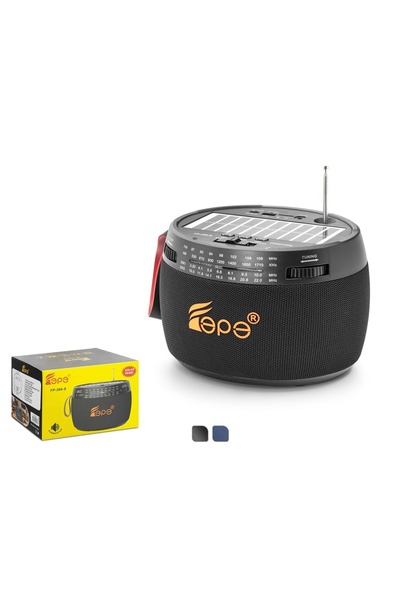 FEPE FP396S Bluetooth FM Radyo USB TF AUX Solar Şarjlı 7W Taşınabilir Kamp Ho...