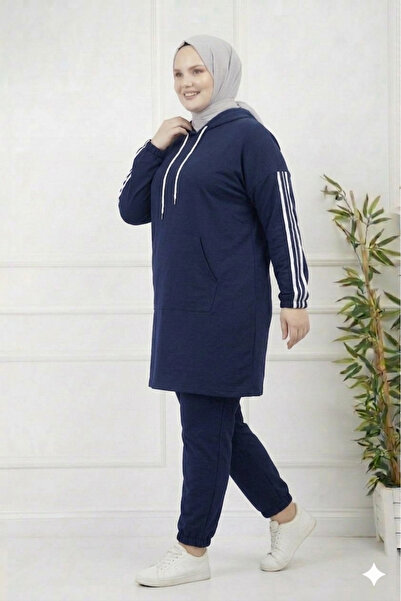 CNG MODA Plus Size Hijab Loose Cut Tracksuit Set
