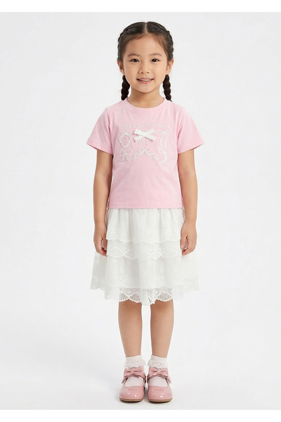 Cortigiani Girls Matching Set Short Sleeve, 3-4Y