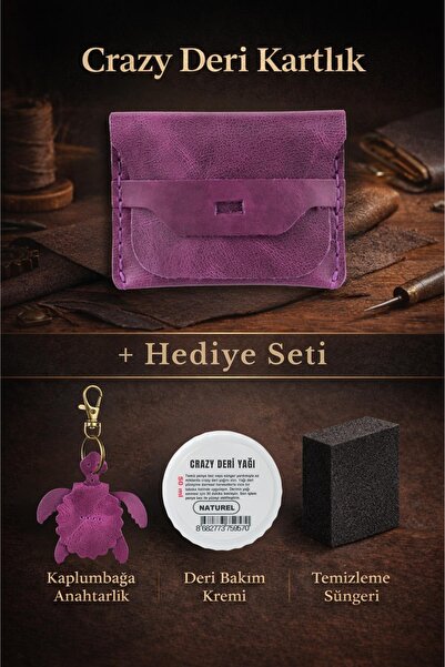 Dopar Crazy جلد حامل بطاقات – مصنوع من الجلد الطبيعي المدهون بالزيت جلد، ذو م...