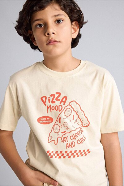 DeFacto Tricou cu mânecă scurtă Regular Fit guler rotund cu imprimeu pentru b...