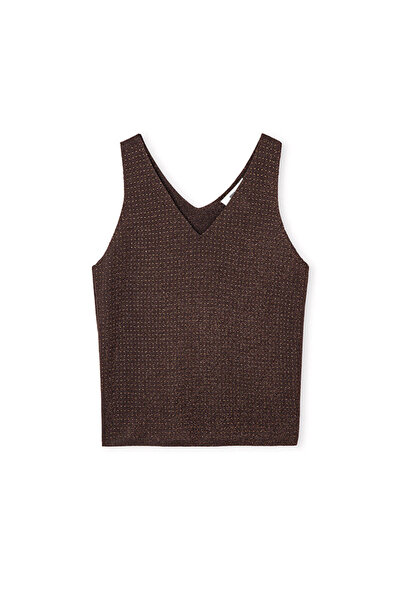 İpekyol Hotfix baskılı lurex iplikli triko