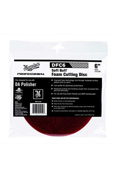 Meguiars Meguiar's Red Polishing Sponge for Polishing Machine, Abrasive, 6", ...