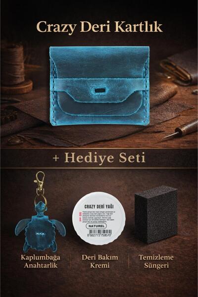 Dopar Crazy جلد حامل بطاقات – مصنوع من الجلد الطبيعي المدهون بالزيت جلد، ذو م...