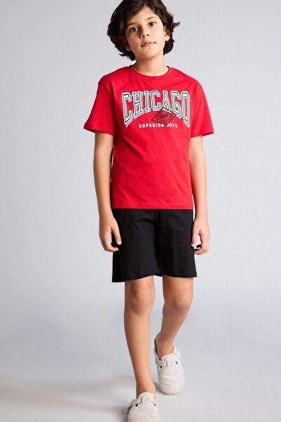 DeFacto طقم بيجامة من قطعتين للأولاد مقاس عادي G8825A826SM