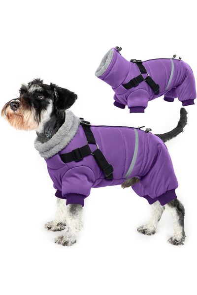 PUMYPOREITY Φλις μπουφάν για σκύλους με ιμάντες, χειμερινό μπουφάν για σκύλου...