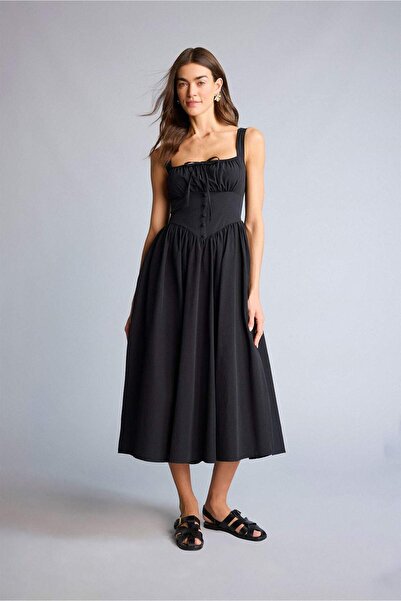 DeFacto Askılı Midi Elbise H6587AX26SP