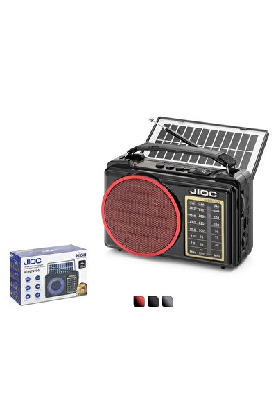 Genel Markalar JIOC H806BTDS Bluetooth Nostaljik FM Radyo TWS USB TF Solar Şa...