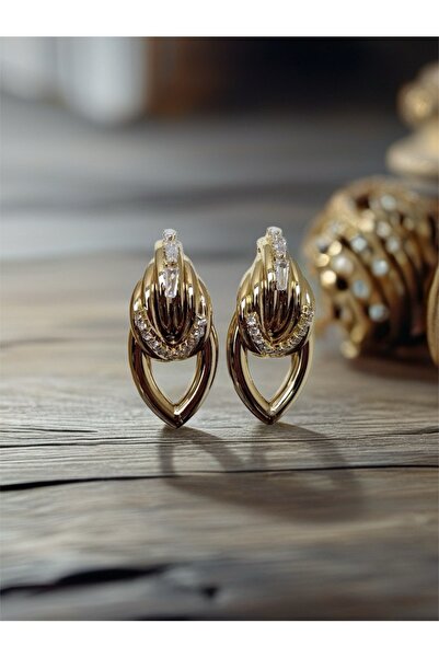 Bo Takı ve Aksesuar Vintage Earrings with Stones Xuping Series 4,5 cm