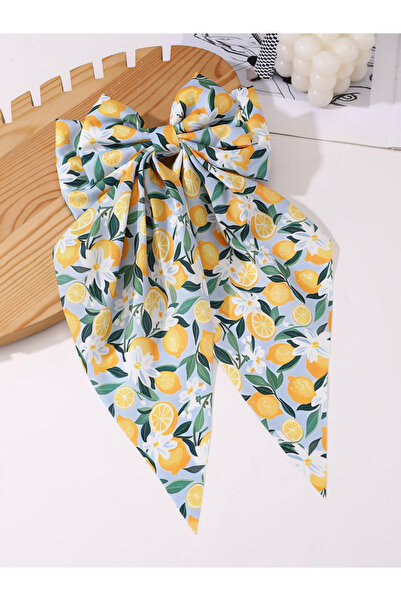 Take Two By Styli Yellow Lemon Bow Hair Clip