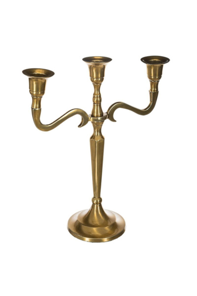 Atmosphera 3-Arm Decorative Metal Candelabra 27cm