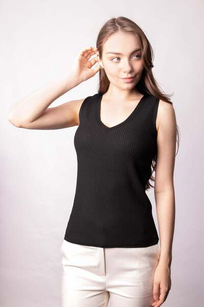 Jument Γυναικεία πλεκτά ελαστικό ύφασμα Ελαστικό Μπλούζα με λαιμόκοψη V πλέξη...