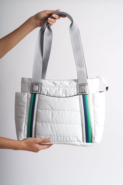 FEMME Veneto Women's Parachute Fabric Stripe Detailed Inflatable Daily Should...