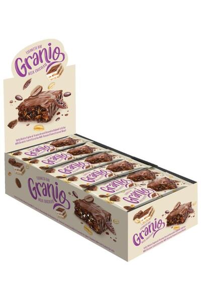 GRANIO Sütlü Çikolata Kaplamalı Tiramisu Aromalı Karamelize Bisküvili Tahıl B...