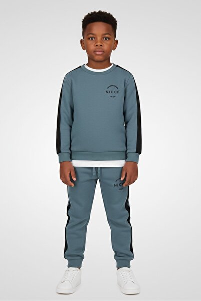 Nicce Toddlers Boy 3 Pcs Brand Logo T-Shirt, Sweatshirt And Sweatpants Set, M...