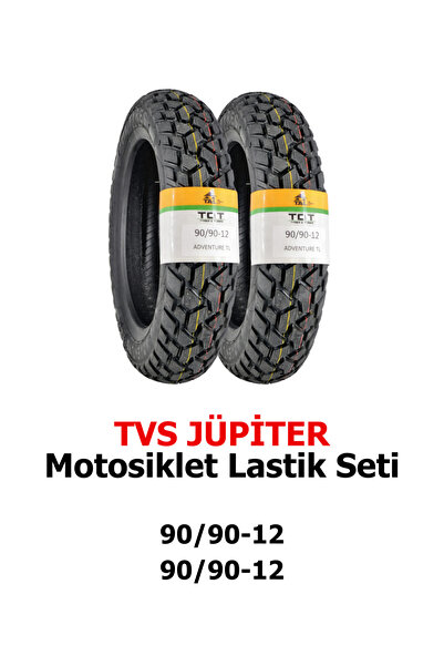 TDT TYRES TVS JÜPİTER, 90/90-12 TL ve 90/90-12 TL Dubleks Motosiklet Lastik Seti